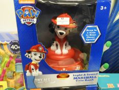 *Paw Patrol Light & Sound Marshall Coin Bank