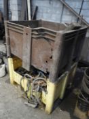 *Two Plastic Stillages Containing Chains, Ratchet