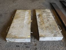 *Pair of Galvanized Steel Checker Plate Low Loader