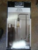 *Steel Table Lamp with Edison Bulb