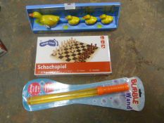 *Wind Up Duck Family, Bubble Wand and Smallfoot Wo