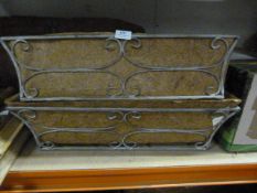*Two Wrought Metal Plant Troughs