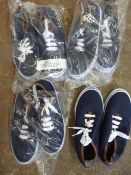 *Four Pair of Blue Trainers Size:3