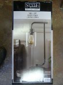 *Steel Table Lamp with Edison Bulb