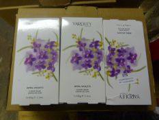 *Three Packs of Yardley April Violets Luxury Soap