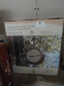 *Double Sided Station Clock and Thermometer