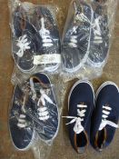 *Four Pair of Blue Trainers Size:3
