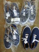 *Four Pair of Blue Trainers Size:3