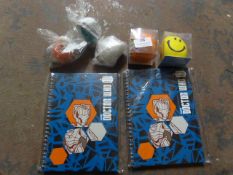 *Two Dr.Who Notepads, Two Moody Faces and Two Cycl