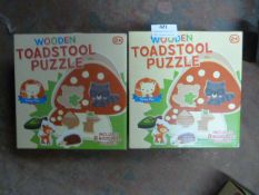 *Two Wooden Toadstool Puzzles