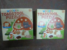 *Two Wooden Toadstool Puzzles