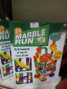 *74 Piece Marble Run Game