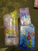 *Disney Princess Fleece Blanket, Bubble Kit and a