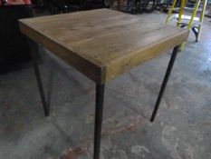 *Square Pine Topped Table 70x70x78cm