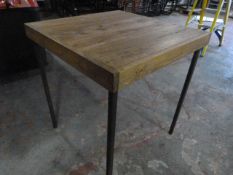 *Square Pine Topped Table 70x70x78cm