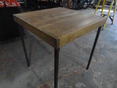 *Square Pine Topped Table 70x70x78cm