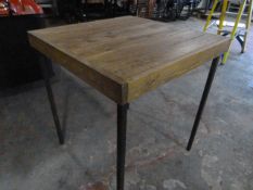 *Square Pine Topped Table 70x70x78cm