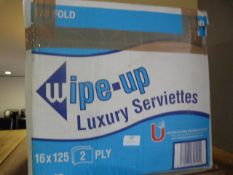 *Box Containing 16 Packs of 125 Luxury Serviettes