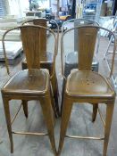 *Three Wood Effect and One Grey Metal Bar Chairs