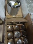 *Three Boxes of 12 Glass Jars with LIds