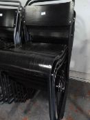 *Ten Black Tubular Framed Chairs