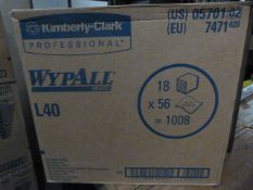*Box Containing 18 Packs of 56 Wypall Kimberly Cla