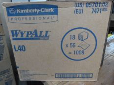 *Box Containing 18 Packs of 56 Wypall Kimberly Cla