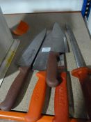 *Four Nella Franco Kitchen Knives and a Butchers S