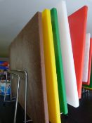 *Rack of Five Coloured Chopping Boards