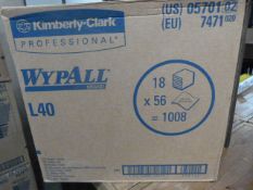 *Box Containing 18 Packs of 56 Wypall Kimberly Cla