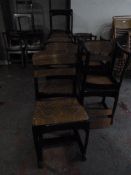 *Nineteen Black Metal Framed Chairs
