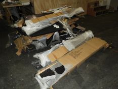 *Pallet Containing Faux Leather & Suede Bed Compon