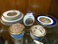 Japanese 24kt Gold Decorated Plates, Lidded Dish,