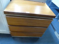 Teak Three Drawer Chest