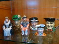 Collection of Six Toby Jugs