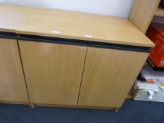 *Beech Effect Two Door Office Cabinet