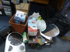 Wheeled Travel Bag and a Box Containing Mirror, Wa