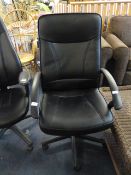 *Black Vinyl Swivel Office Armchair