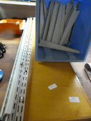 Three Tier Metal and Wooden Shelving approx 147x13