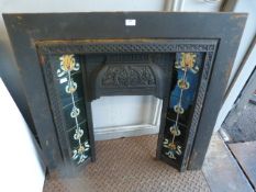 Victorian Style Cast Iron Tiled Fire Insert