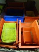 *Box of Plastic Storage Trays