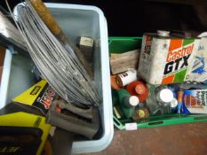 Small Quantity of Tools, Saws, Cleaning Fluid, Gre