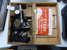 Stein Self Illuminating Microscope in Wooden Case