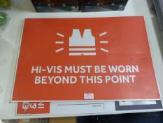 *Two Wall Mounted Warning Signs