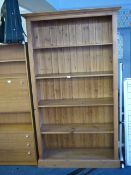 Large Pine Five Height Bookshelf