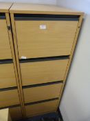 *Beech Four Drawer Filing Cabinet