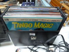 LP Records Case and Contents of LP's