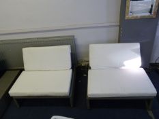 *Pair of Adjustable Lounger Chairs with Cushions