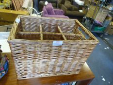 Cane Six Bottle Wine Basket