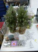 *Selection of Christmas Baubles, Small Trees and D